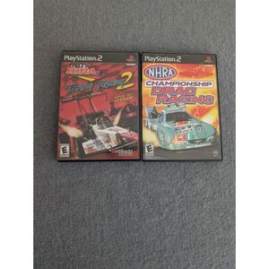 PS2 IHRA Drag Racing 2 & NHRA Championship Drag Racing Video Game Lot